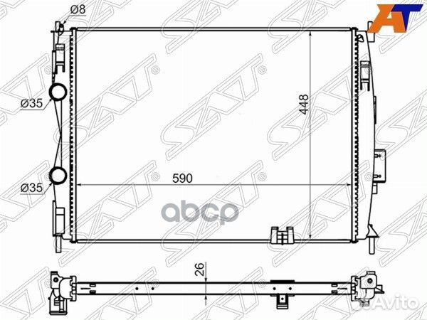 Радиатор nissan qashqai 1,6 06- NS0013 Sat