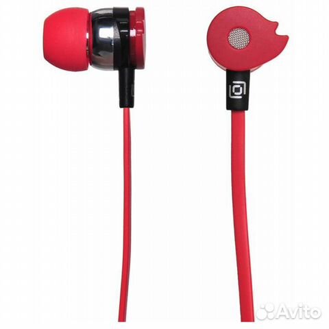 Наушники с микрофоном Oklick HP-S-210 красные, min