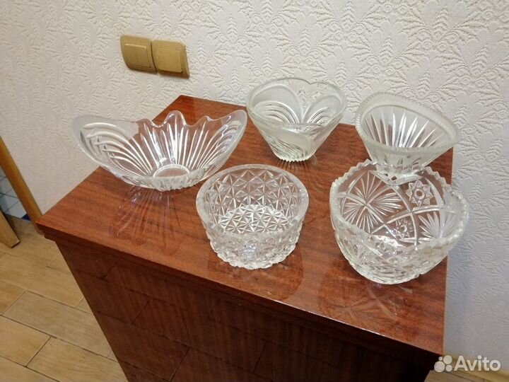 Салатницы хрустальные