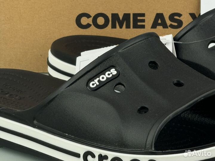 Тапки Crocs White Black