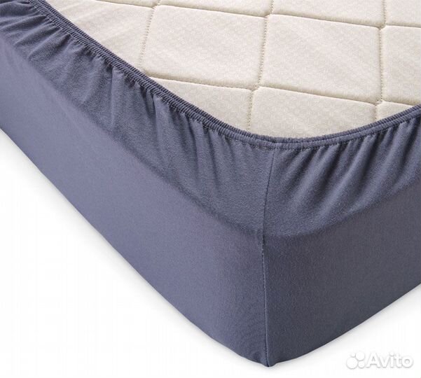 Простыня на резинке графит