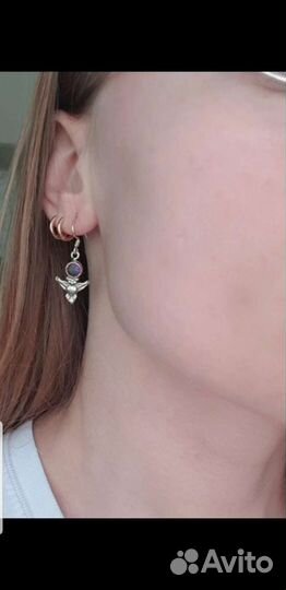 Серьги Совы серебро