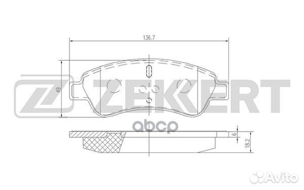 Колодки передние PSA/Zekkert/ BS1433 Zekkert