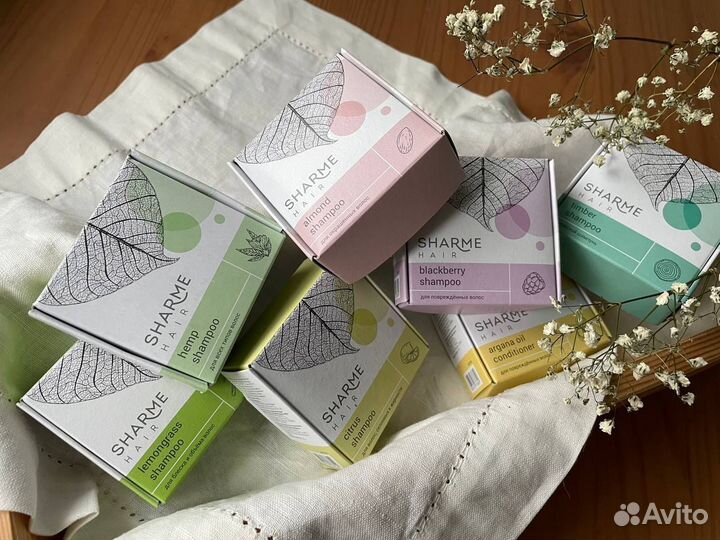 Натуральный твердый шампунь Sharme Hair Blueberry