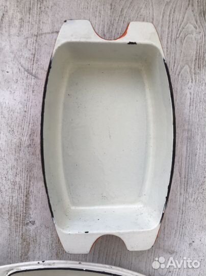 Чугунная форма для запекания с крышкой эмаль