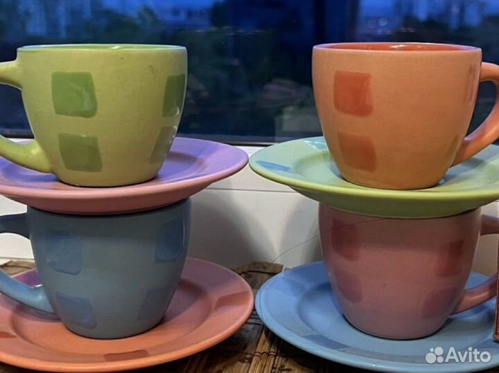 Чашка с блюдцем кофейная комплект