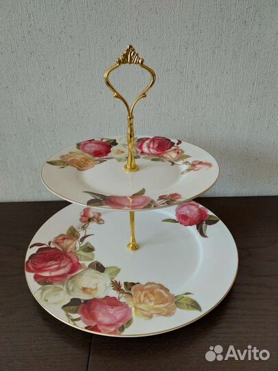 Менажница двухярусная фарфор