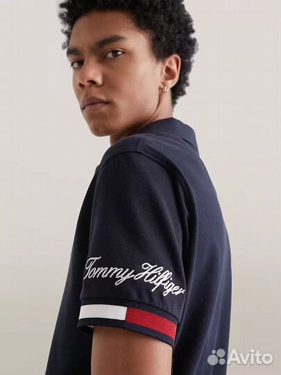 Мужское поло tommy hilfiger оригинал