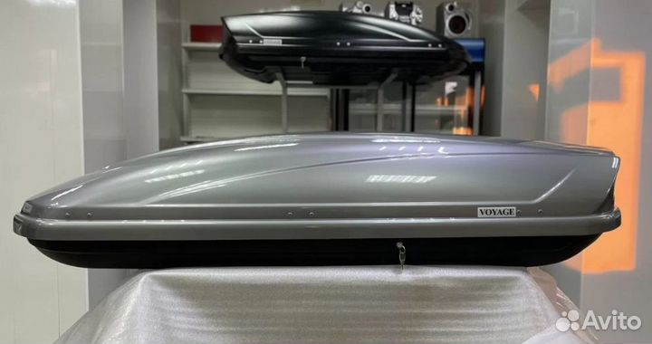 Автобокс на крышу Voyage 520л 205см Серебристый