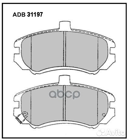 Колодки тормозные дисковые перед ADB31197 A