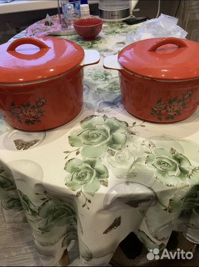 Казан-Кастрюля чугунная эмалированная СССР