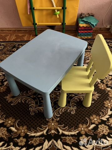 Детский стол и стул IKEA маммут купить в Звенигороде | Личные вещи | Авито
