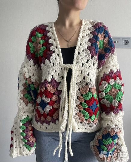 Кардиган по мотивам Бабушкин квадрат