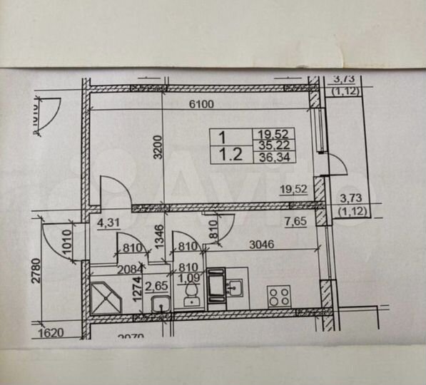 1-к. квартира, 37,7 м², 8/11 эт.