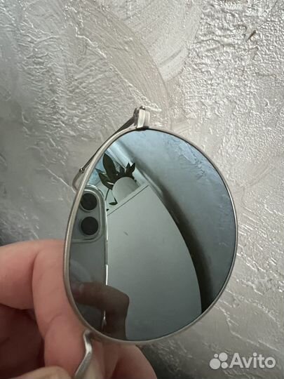 Очки ray ban round зеркальные унисекс