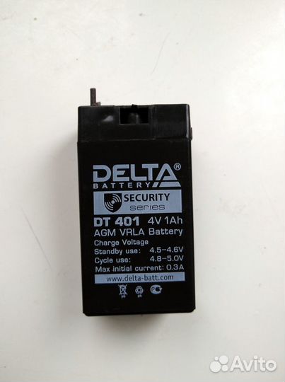 Аккумулятор 4V 1Ah Delta DT401