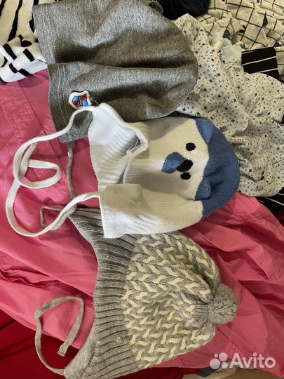 Шапка для малыша, 1 песочник 56, и шарфик