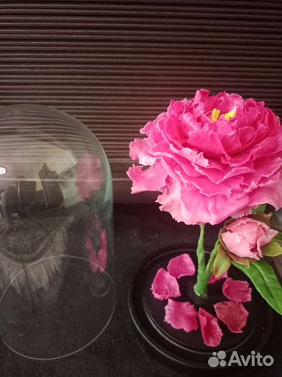 Пион махровый из холодного фарфора