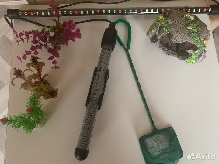 Нагреватель, лампа, грунт и другое для аквариума