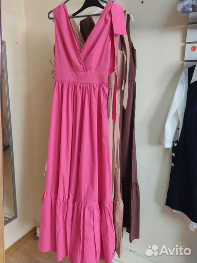 Хлопковый сарафан длинный