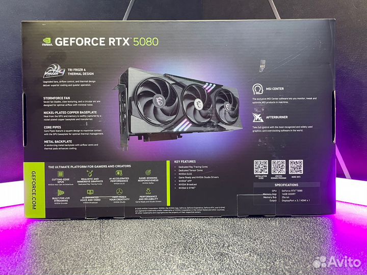 Видеокарта MSI GeForce RTX 5080 16G gaming trio OC