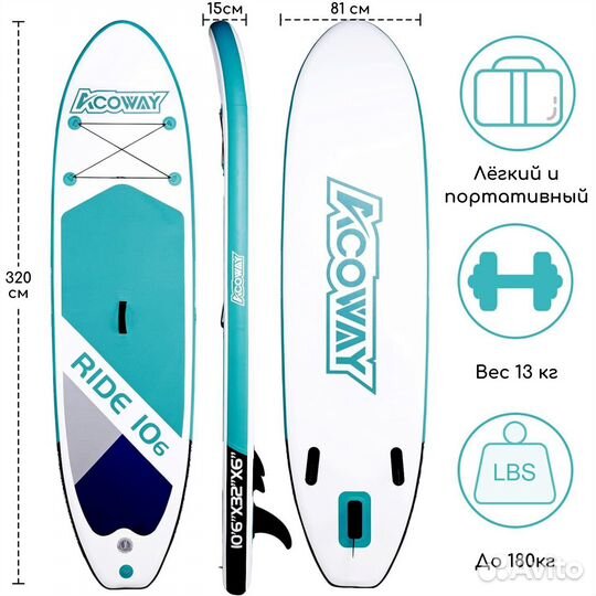 Sup board / Сапборд / Сап 10'6, 180 кг(320х81х15)