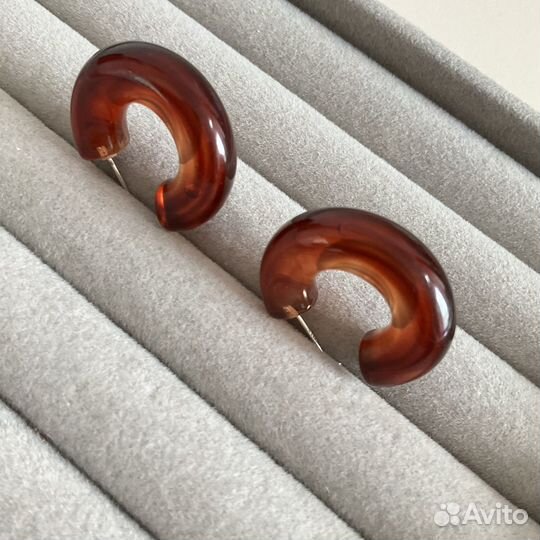 Серьги акрил стильные