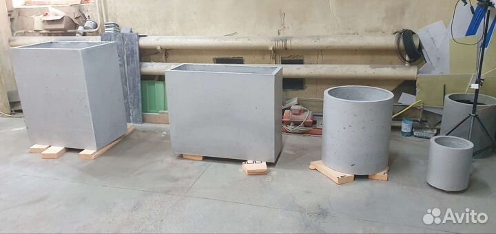 Кашпо из бетона