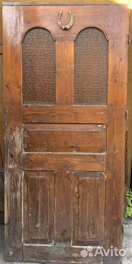 Дверь входная деревянная со стеклом бу