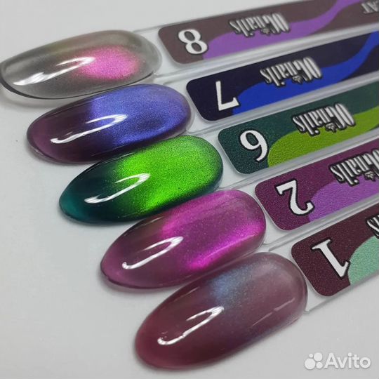 Светоотражающие Гель лаки, кошачий глаз