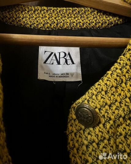 Твидовый пиджак жакет Zara M-L