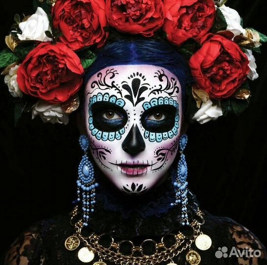 Ободок на хэллоуин с цветами