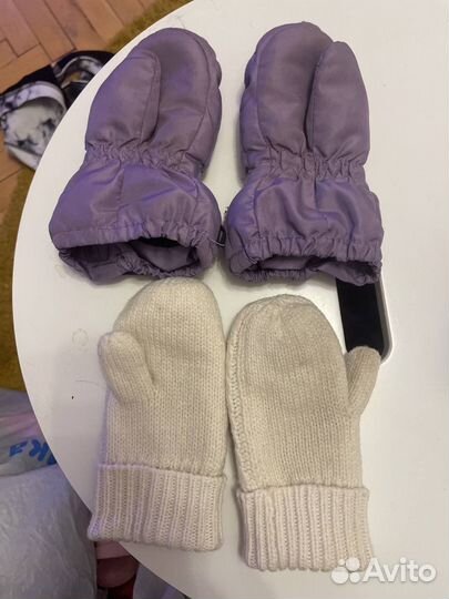 Варежки и краги на девочку 1-2 года