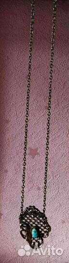 Цепочка с подвеской (уклоном) Металл. Винтаж