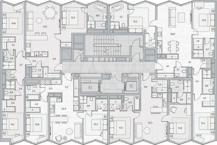 3-к. квартира, 103,9 м², 10/22 эт.