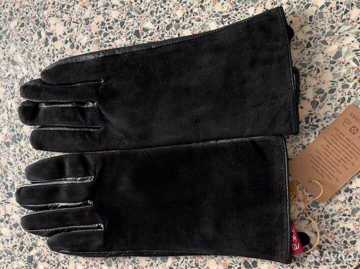 Новые утеплённые перчатки (нат.кожа, нат.замша)