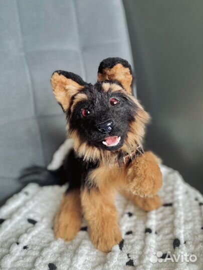 Реалистичная игрушка овчарка ручной работы