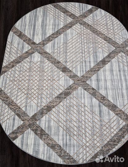 Ковер Merinos Sierra F351 cream-blue Овал