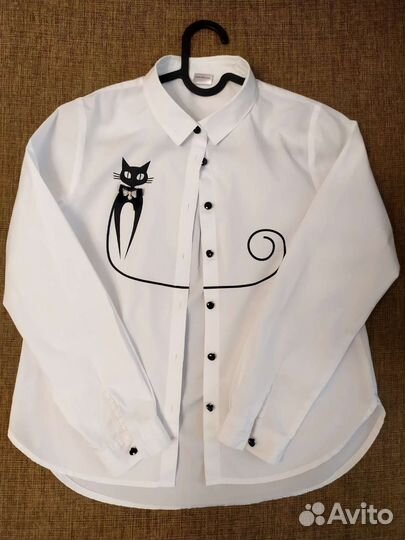 Блузка школьная для девочки на рост 140 см