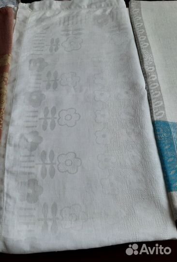 Льняные скартерти СССР б/у белые