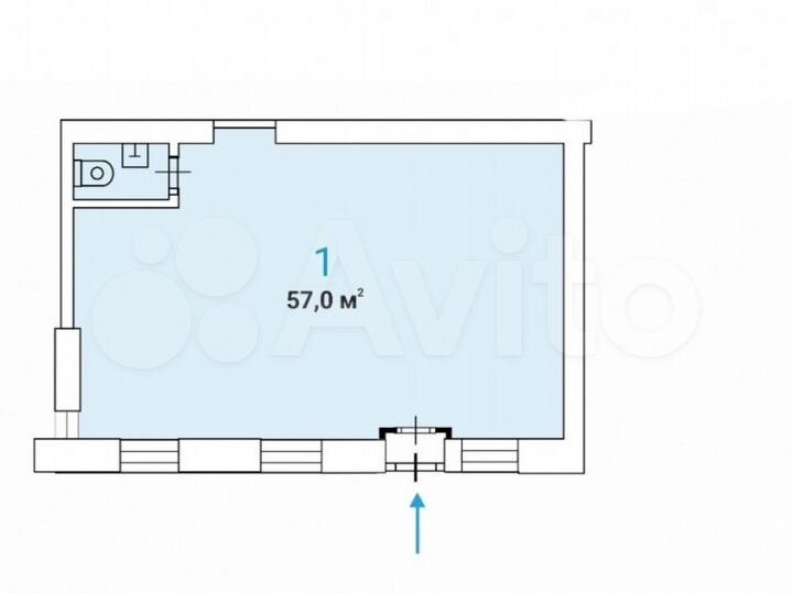 Сдам торговое помещение, 57 м²