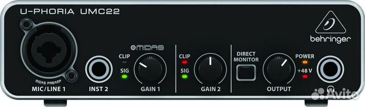 Behringer UMC22 -USB аудиоинтерфейс