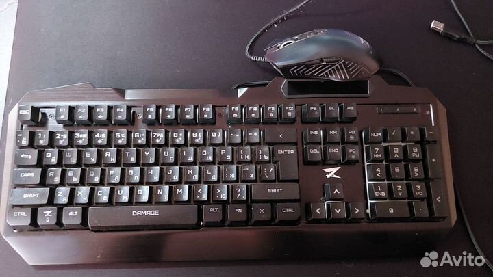 Игровая клавиатура и мышь бу Zet Gaming