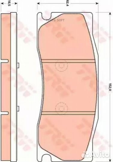 TRW GDB1850 Комплект передних тормозных колодок