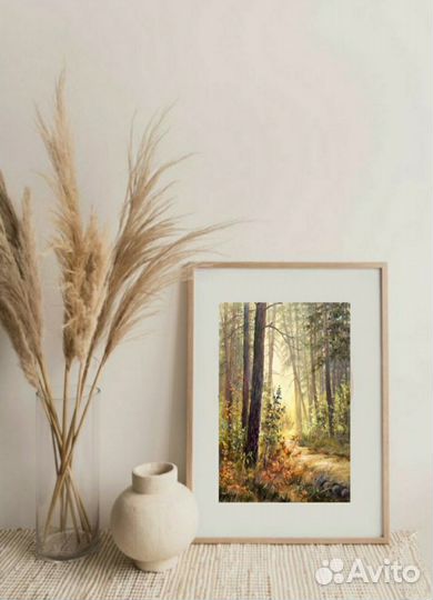 Картина маслом Теплый сентябрь, пейзаж