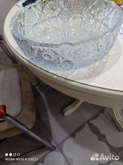 Ваза для фруктов хрусталь