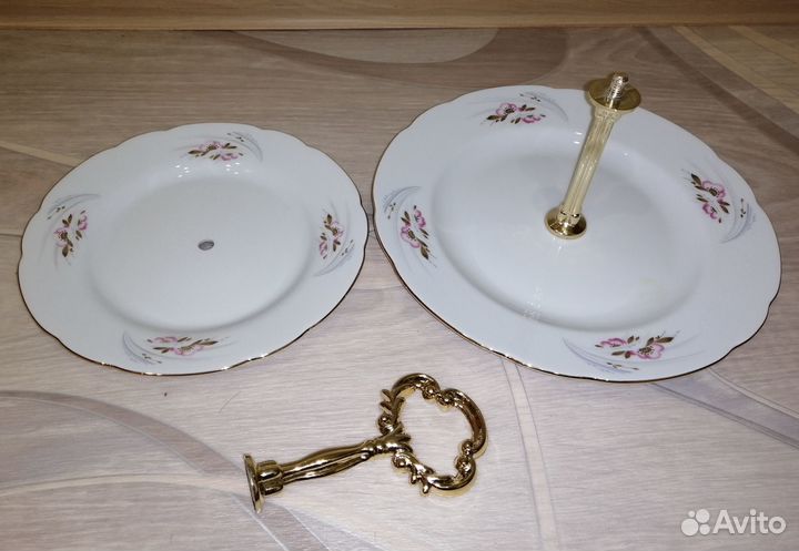 Фарфоровая посуда Чехия (этажерка, новая)