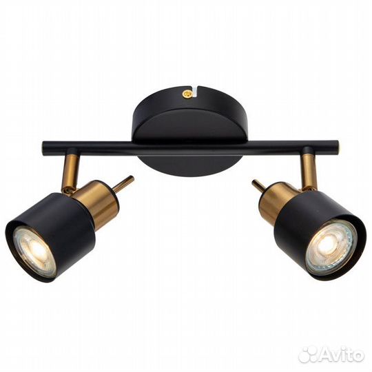 Спот arte lamp Almach GU10 2х50Вт металл черный