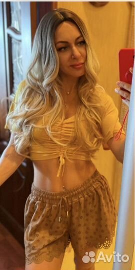 Парик из термоволокна Омбре блонд #А7