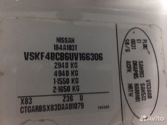 Разбор на запчасти Nissan Primastar